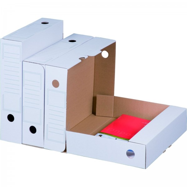 180 x SBP ARCHIV-ABLAGEBOX, 250x70x317mm, wiederverschließbar, weiß