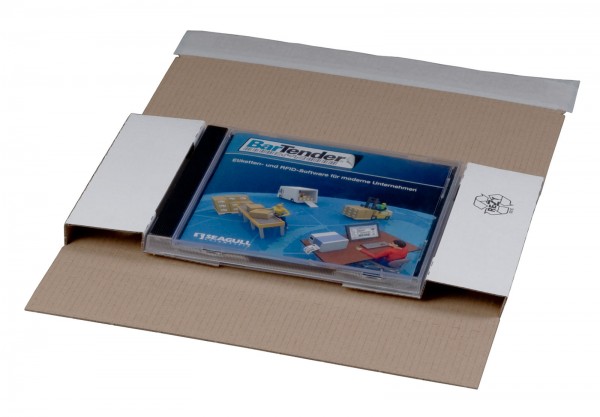 100 x CD-Jewel-Mailer DIN Lang, ohne Fenster, 225x125