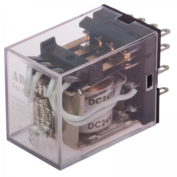 Relais Miniatur-Relais Finder 24V DC 5A 4 Wechsler 14 Pins für DIN-Schienenmontage