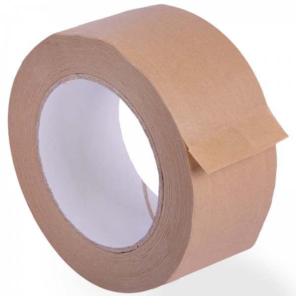 3 Rollen Papier-Klebeband umweltfreundliches Paketband Packband Fadenverstärkt 50mm x 50m 135my brau