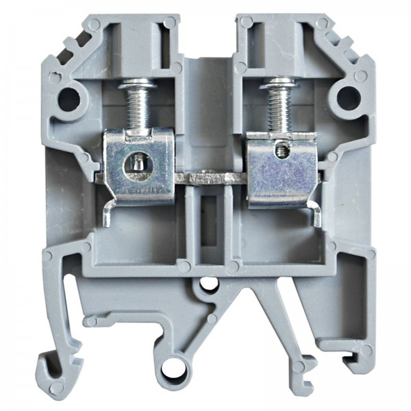 Durchgangsklemme Schraubanschluss 2 Anschlüsse 10mm² Querschnitt Grau