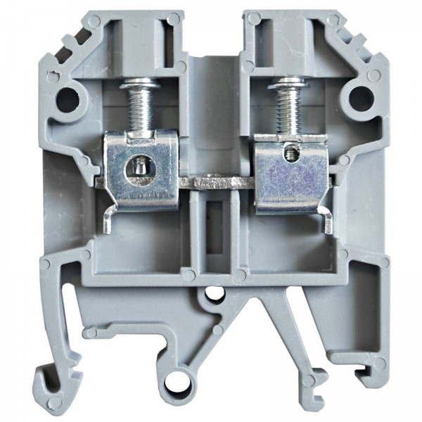 Durchgangsklemme Schraubanschluss 2 Anschlüsse 6mm² Querschnitt Grau