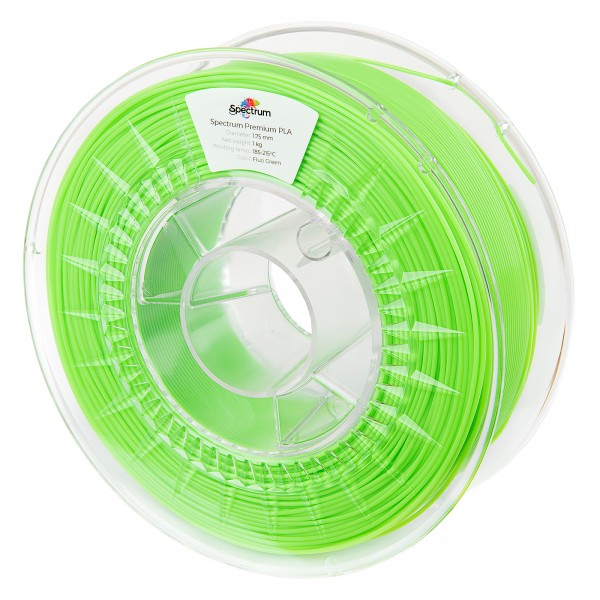 1 x Spectrum® 3D Drucker 1,75mm Premium PLA Filament 1,0 kg Spule Rolle Fluoreszenz Grün