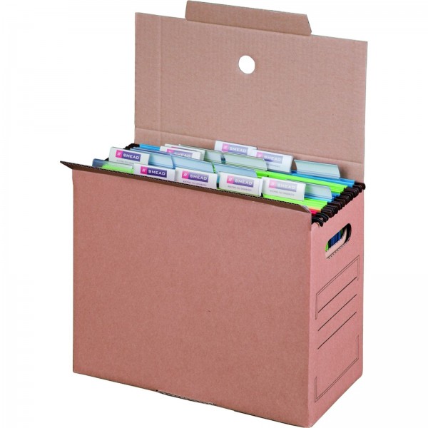 1440 x SBP-ARCHIV-TRANSPORTBOX, 327x158x279mm, wiederverschließbar,braun,für Hängemappen