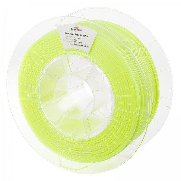 5 x Spectrum® 3D Drucker 1,75mm Premium PLA Filamente 1,0 kg Spule Rolle Fluoreszenz Gelb