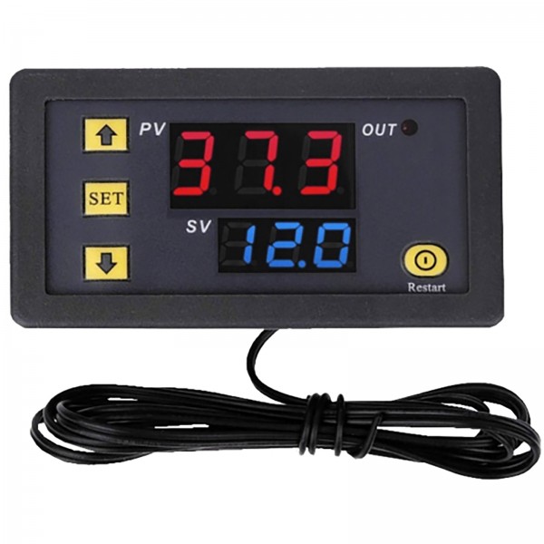 Temperaturregler digital LCD Thermostatregler Temperaturregelmodul Kühlung Heizung 12V