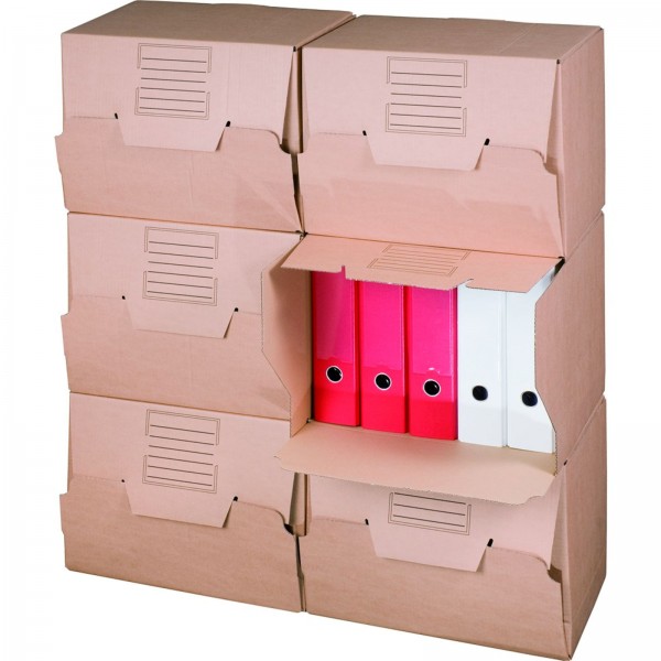 240 x Archivbox, 426x326x295mm, mit großem Beschriftungsfeld