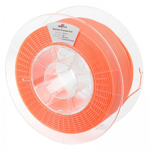 4 x Spectrum® 3D Drucker 1,75mm Premium PLA Filamente 1,0 kg Spule Rolle Fluoreszenz Orange