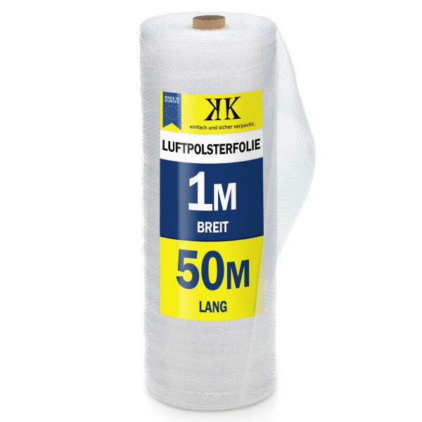 1x LUFTPOLSTERFOLIE - 1,0m x 50m Noppenfolie - KOSTENLOSER VERSAND