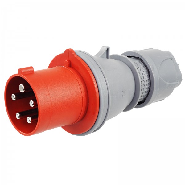 CEE-Stecker IP44 63A 5-polig 3P+N+E+P 415V Rot